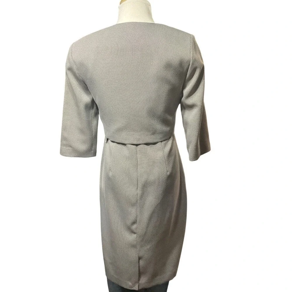 Studio I Dress‎ Set Womens 6P 2 Piece Jacket Sheath Brown Career Workwear Petite